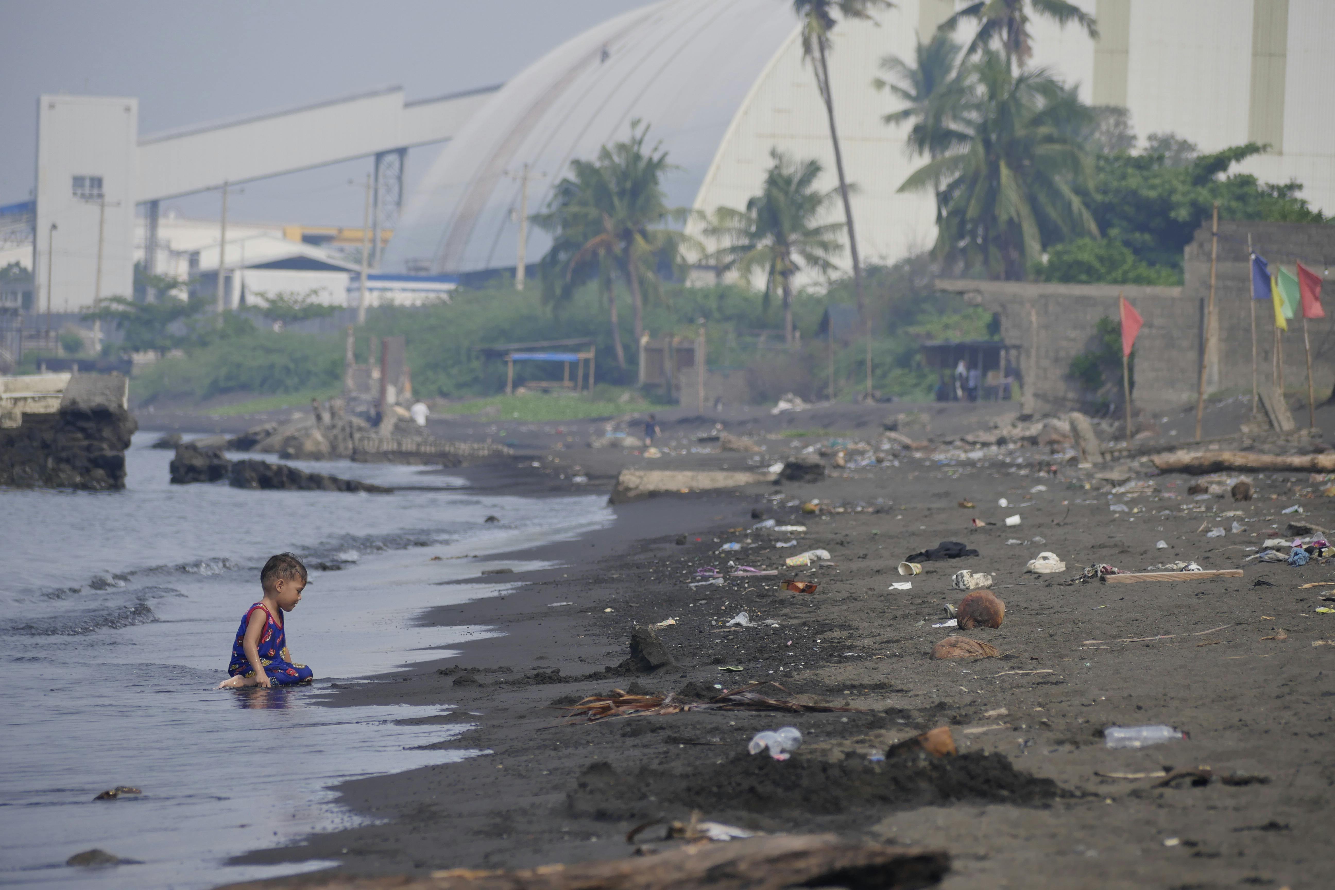 A boy swims in SLTEC
