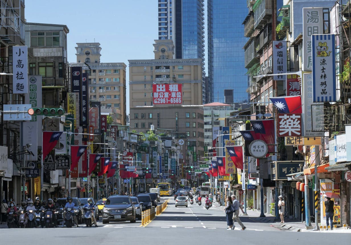 A view of a Taipei road, Taiwan