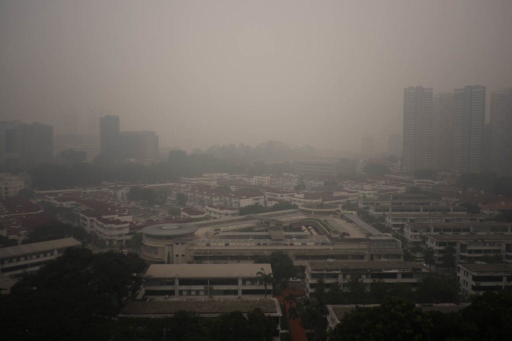 Tiong Bahru area in Singapore haze