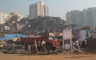 slum in Mumbai, India