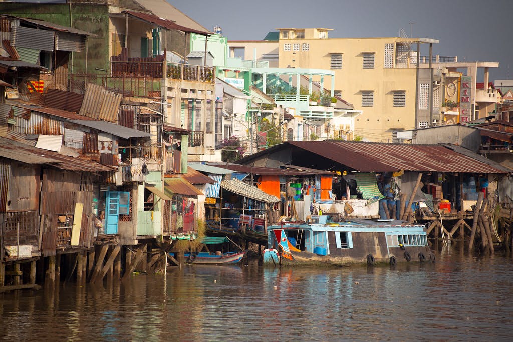 A slum area in southern Vietnam