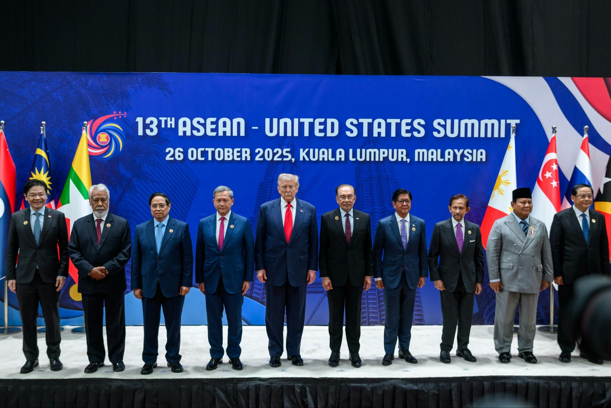 Asean leaders with Trump