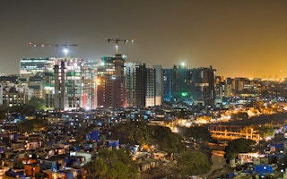 mumbai india city slums