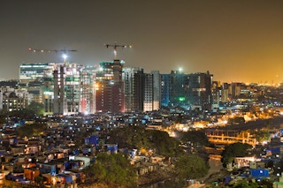 mumbai india city slums