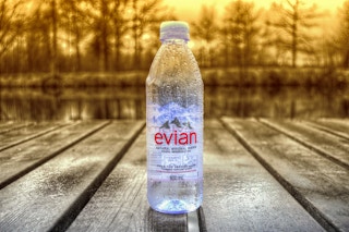 evian bottled water