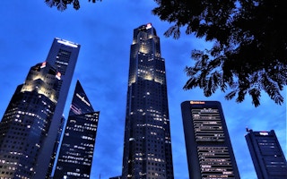 Banks on the Singapore skyline