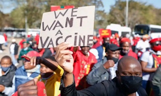 South Africa Covid-19 vaccine protest