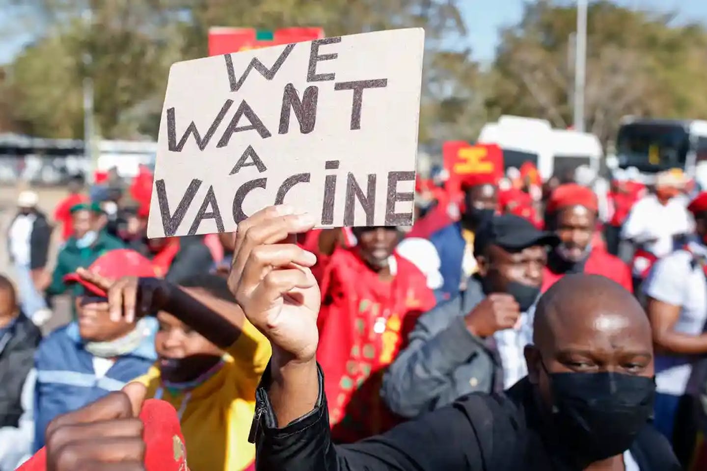 South Africa Covid-19 vaccine protest