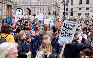 system change climate protest 