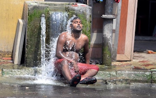 A local man cooling off india