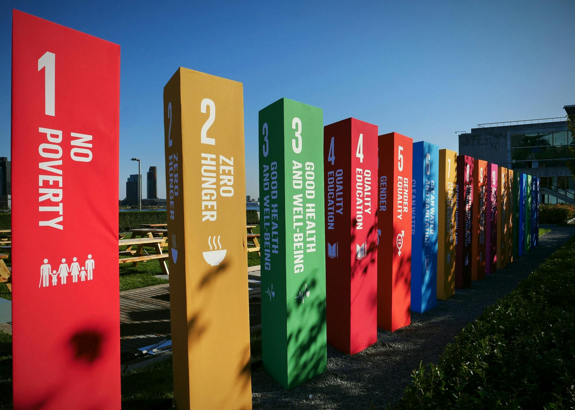 SDG branded totems