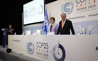 Antonio Guterres and Patricia Espinosa COP25
