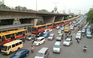 traffic jam in jakarta