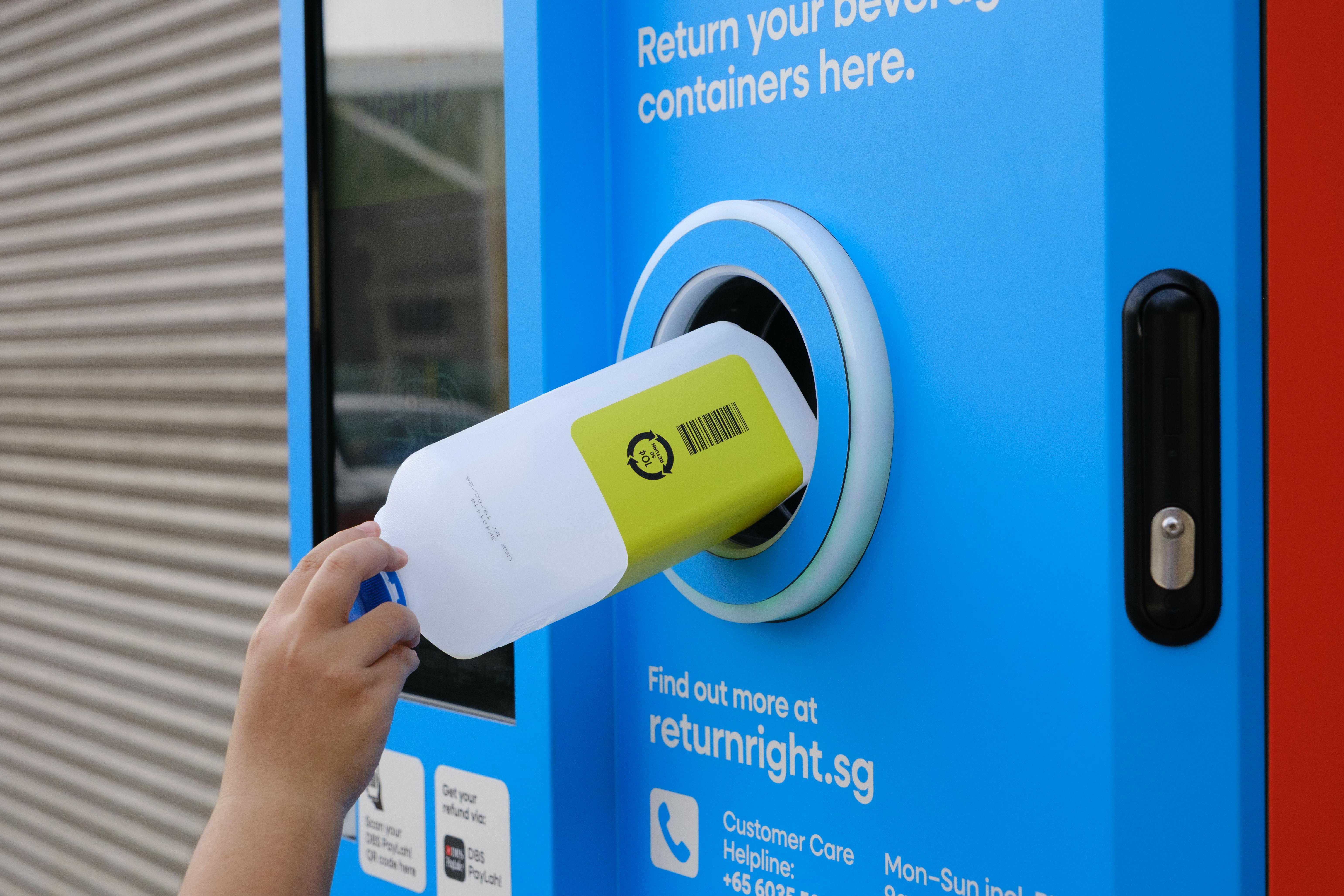 A reverse vending machine in Singapore
