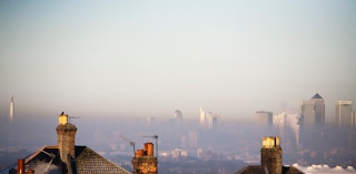 Smoke in London skyline