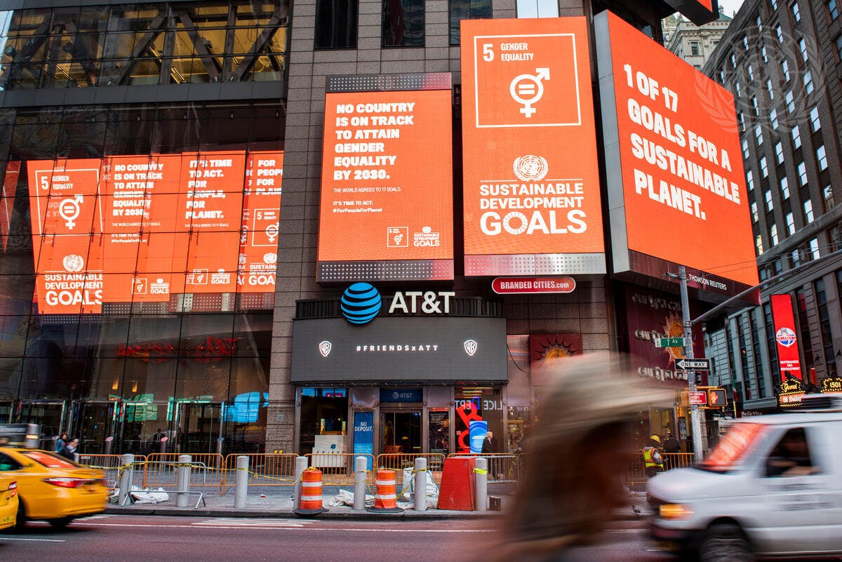SDGs Showcased on Billboards in Times Square, New York City
