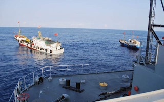 Chinese fishing trawlers