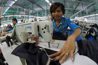 Cambodian garment worker