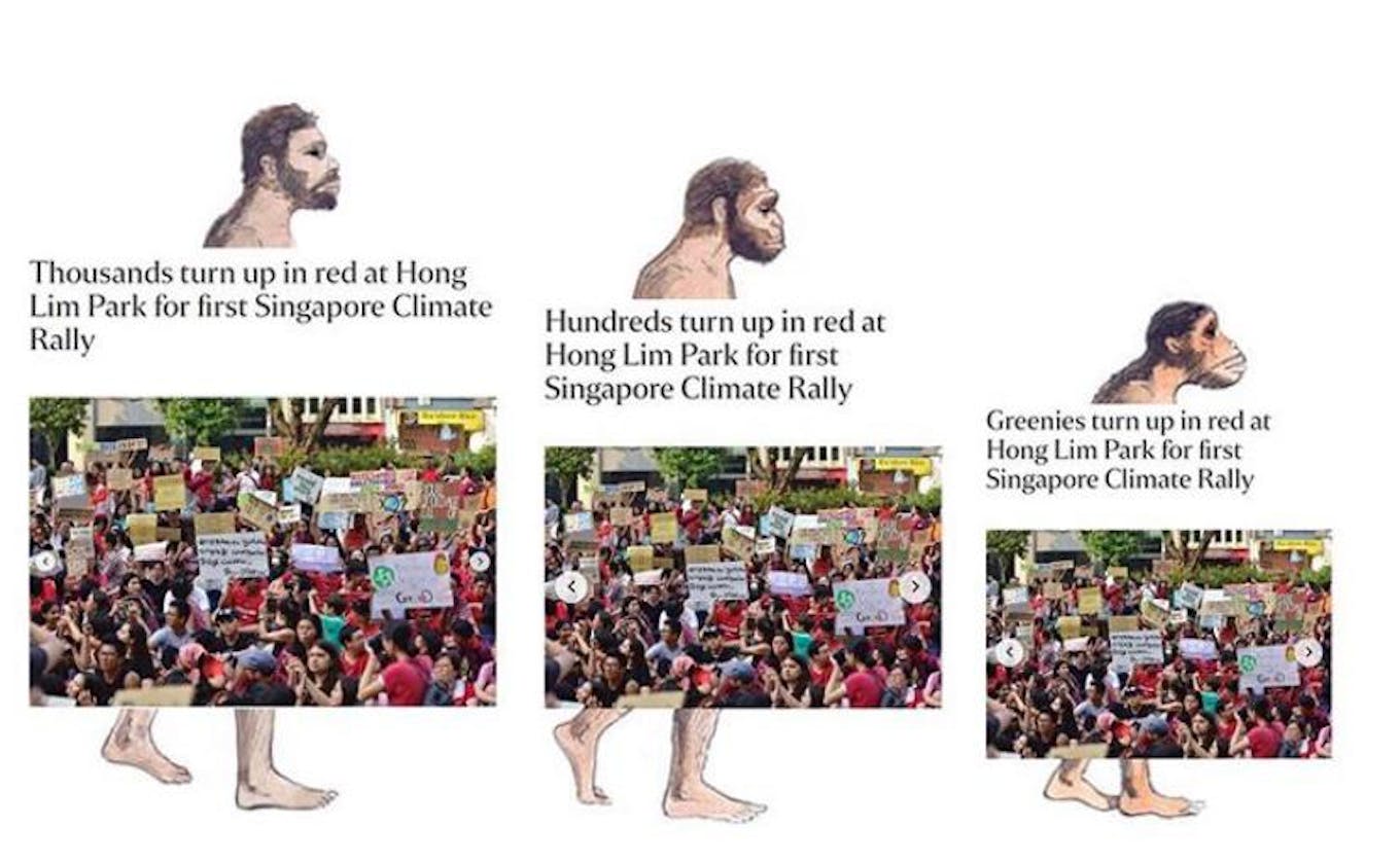 Thousands, no hundreds, no just greenies turned out to support SG Climate Rally