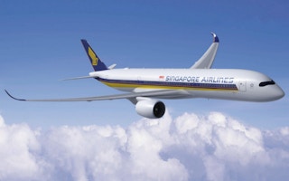 A Singapore Airlines A-350