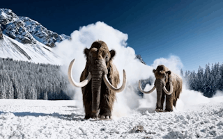 AI generated woolly mammoth