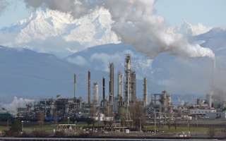 The Anacortes oil refinery in Washington, United States