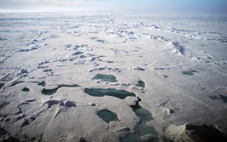 Arctic ice in Russia's Franz Josef Land archipelago