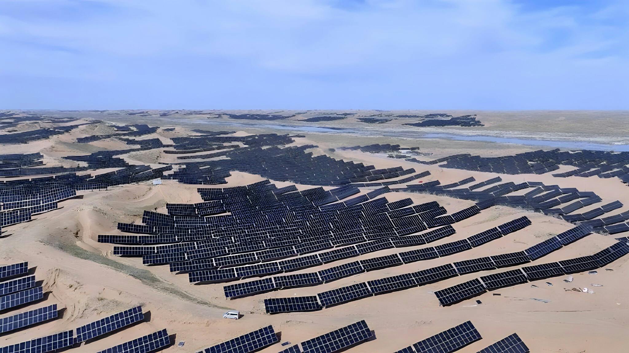 Midong solar project in Gobi Desert, China
