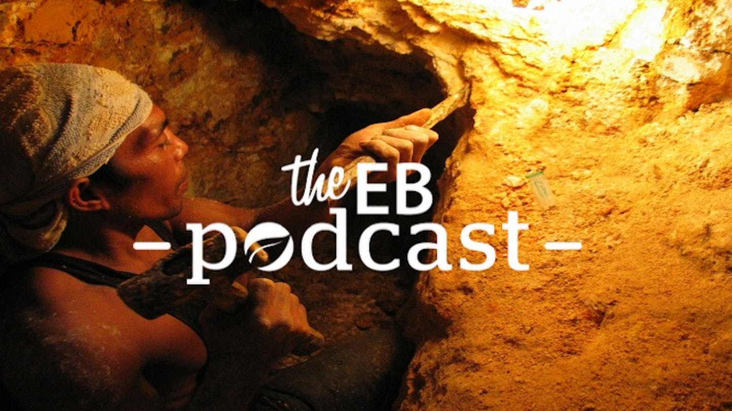 A small-scale miner in Bicol, Philippines