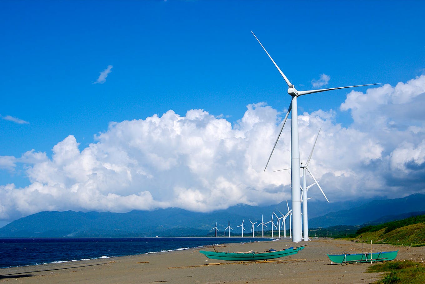 Bangui Wind Farm in Bangui, Ilocos Norte, Philippines