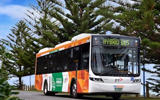 A hybrid bus in Melbourne