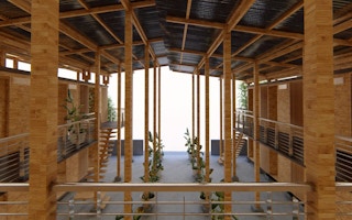 The bamboo house designed by Earl Patrick Forlales, which won the Cities of the Future competition in 2019.