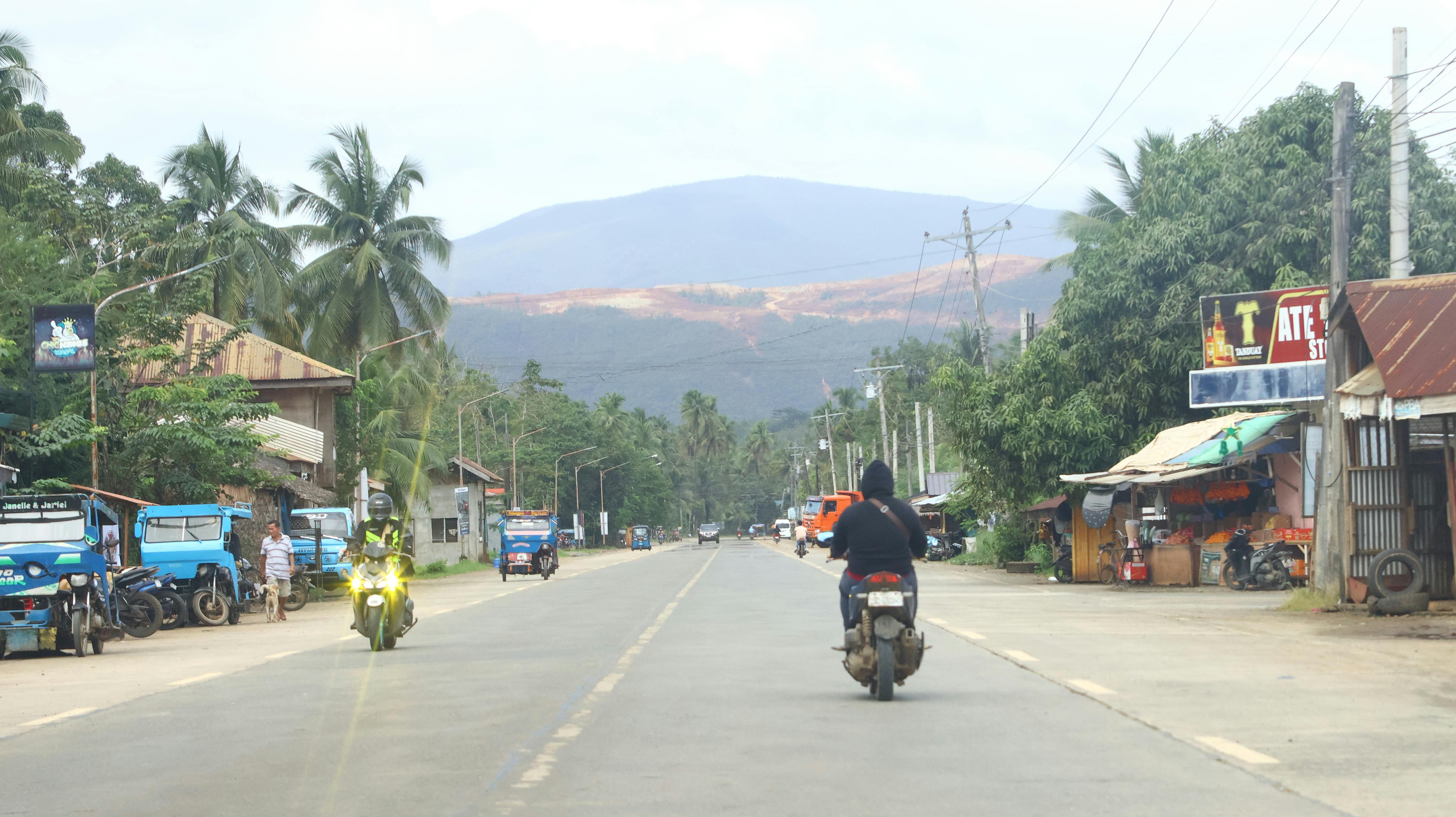 Nickel mining in mountainside in Caraga