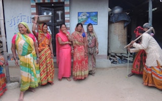 Bargaining Role Play on gender roles in agriculture in Saptari, Nepal.