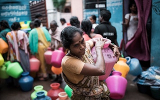 Chennai resident, water crisis