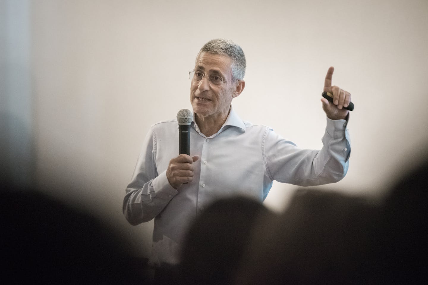 Assaad Razzouk, chief executive of Sindicatum, speaking at an event on energy and the blockchain.