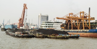 Cargo ships in China rare earths