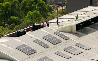 Solar panels metro station Delhi India