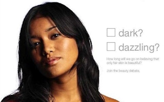 An advertisement for Dove soap. 