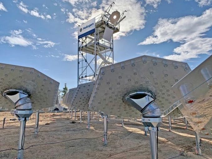 Concentrated solar farm powered by Heliogen. Image: Heliogen