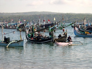 fishing boats in Bali