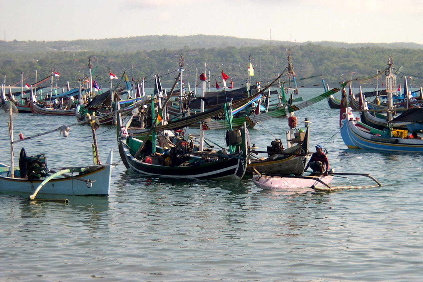 fishing boats in Bali