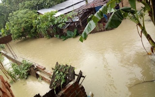 flooded village in nepal