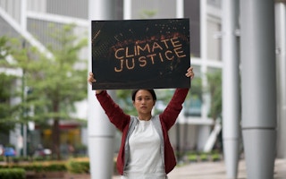 climate justice activist vs Shell
