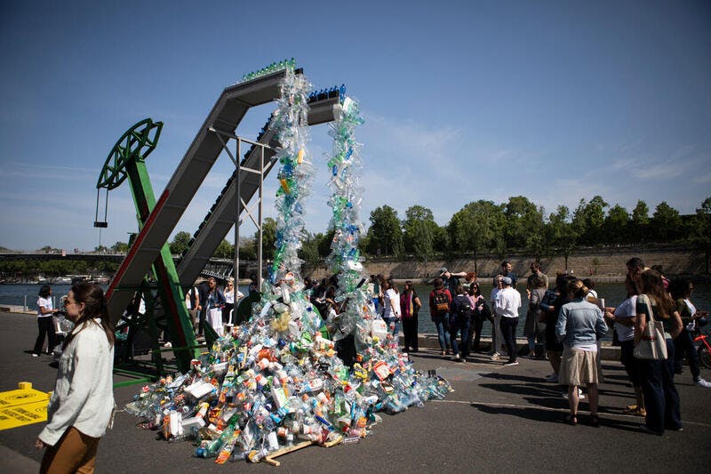 Global Plastics Treaty art installation