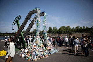 Global Plastics Treaty art installation