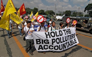 Filipino protesters carbon majors