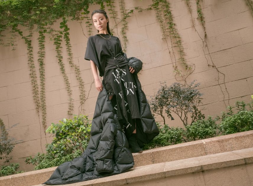 H&M lead image of dress using unwanted materials