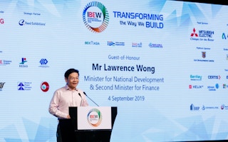 Minister for National Development, Lawrence Wong, opens the inaugural International Built Environment Week in Singapore in September 2019.