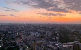 Sunrise in Bangkok, one of Southeast Asia's most climate-vulnerable cities.